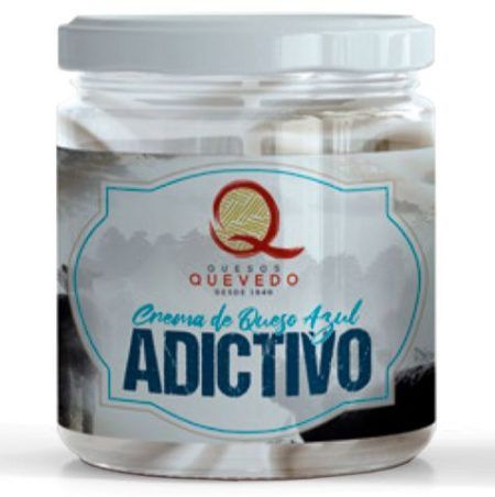 crema de queso azul adictivo de marca quevedo