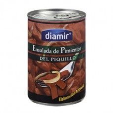 una lata de ensalada de pimientos del piquillo de marca diamir