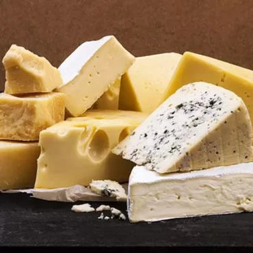 una seleccion de diferentes tipos de queso