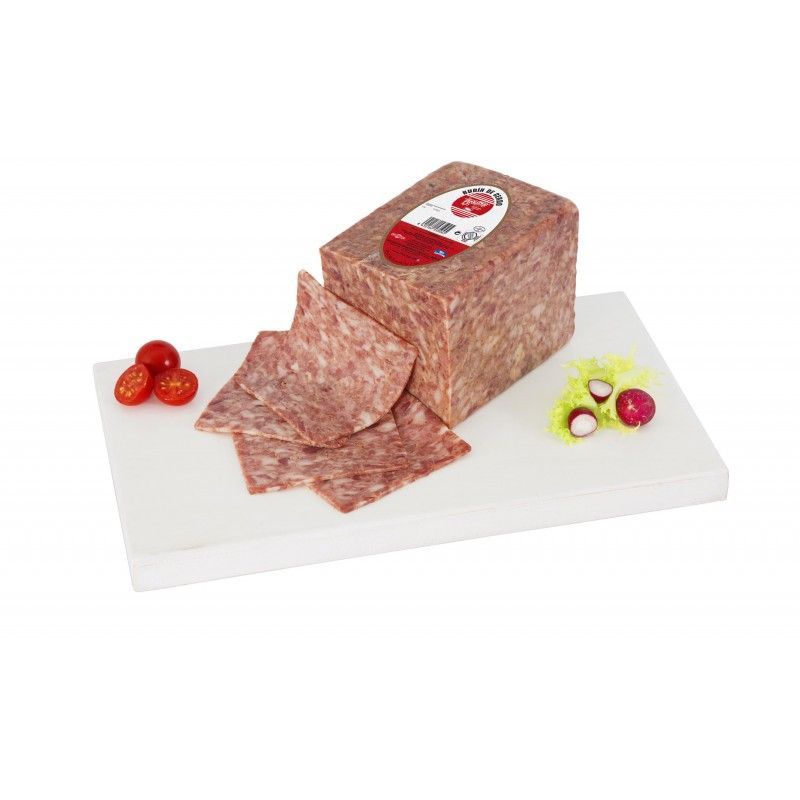 una pieza de 2 kg del embutido budin de cerdo