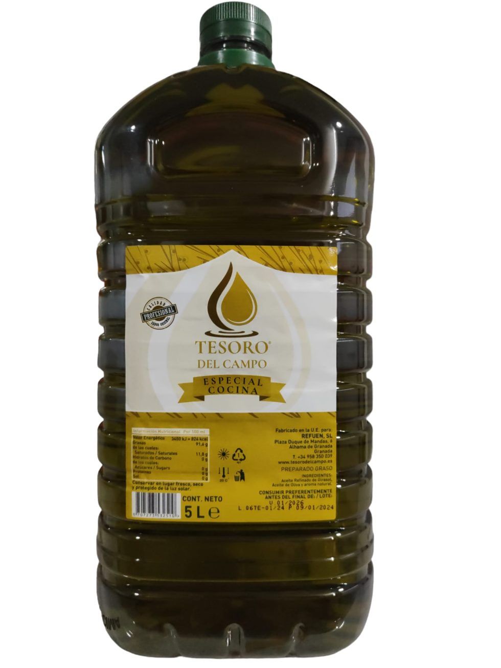 aceite especial cocina, mezcla de aceite de girasol y oliva
