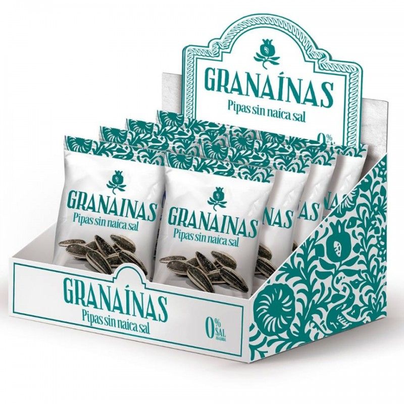 Pipas granainas sin sal, caja de 10 unidades