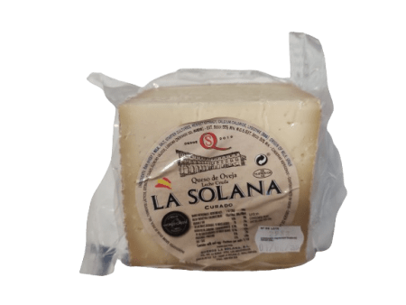 Queso Curado De Oveja La Solana, 1/4 queso
