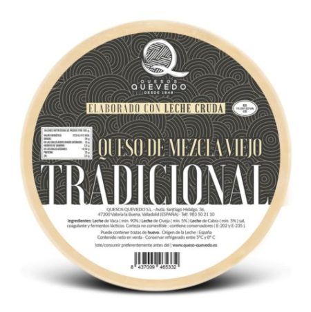 Queso mezcla tradicional añejo de la queseria quevedo de valladolid