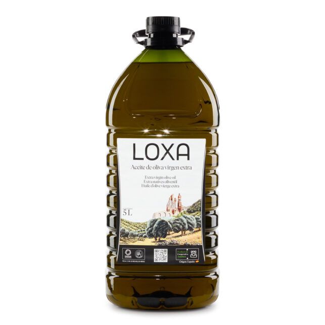 aceite de oliva virgen extra Loxa, producido por pequeños agricultores en Loja granada